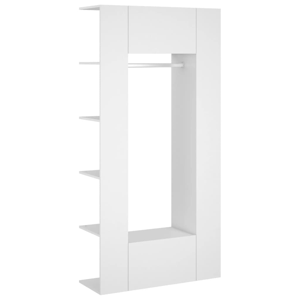 Armoires de couloir 2 pcs blanc Bois d'ingénierie