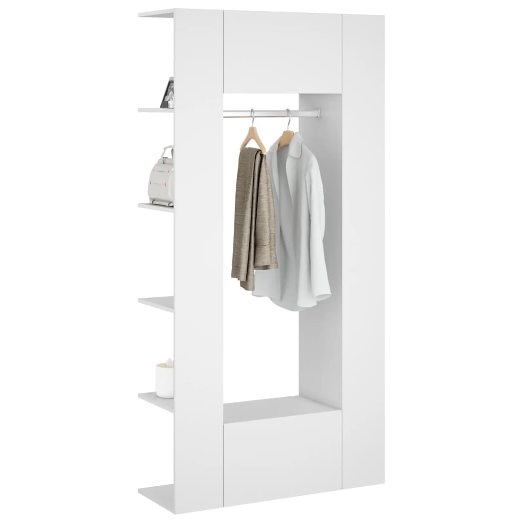Armoires de couloir 2 pcs blanc Bois d'ingénierie