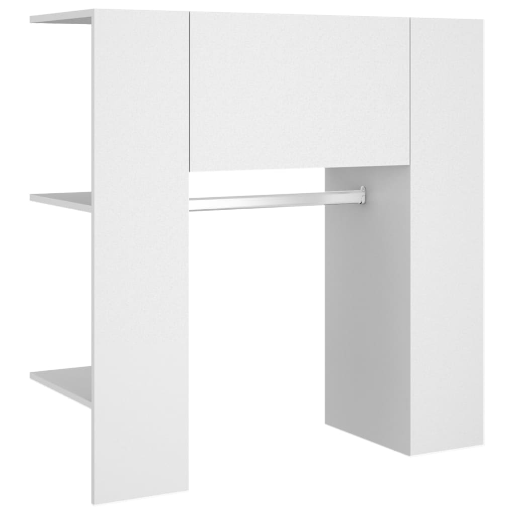 Armoires de couloir 2 pcs blanc Bois d'ingénierie