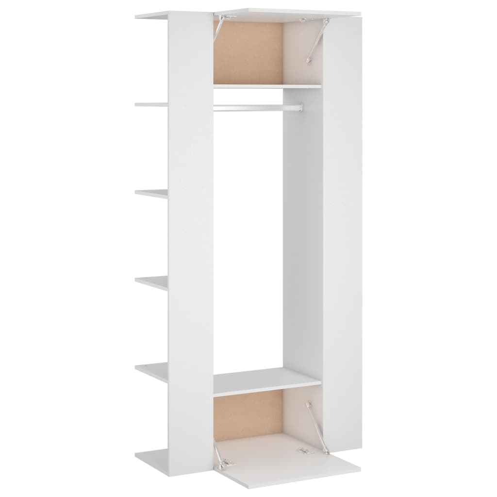 Armoires de couloir 2 pcs blanc Bois d'ingénierie