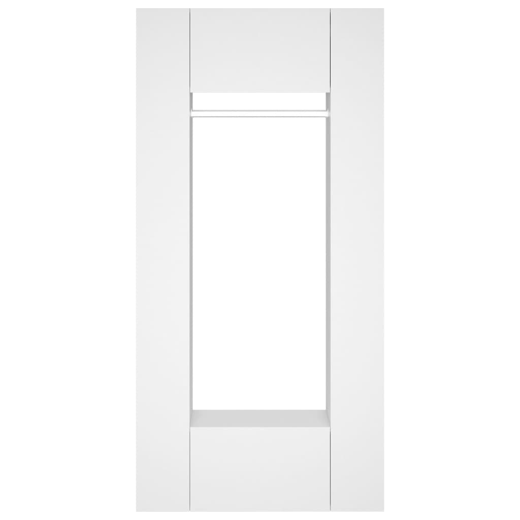 Armoires de couloir 2 pcs blanc Bois d'ingénierie