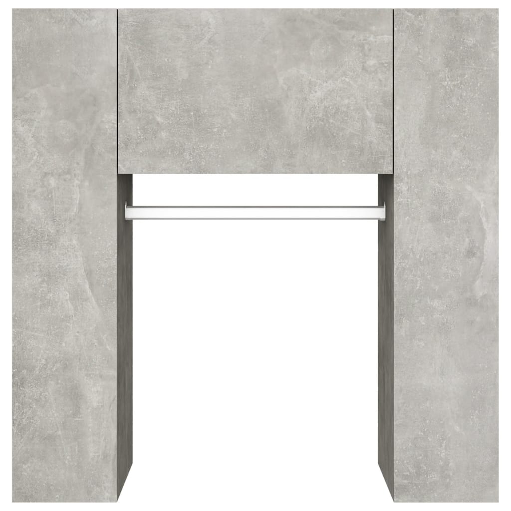 Armoires de couloir 2 pcs gris béton bois d'ingénierie