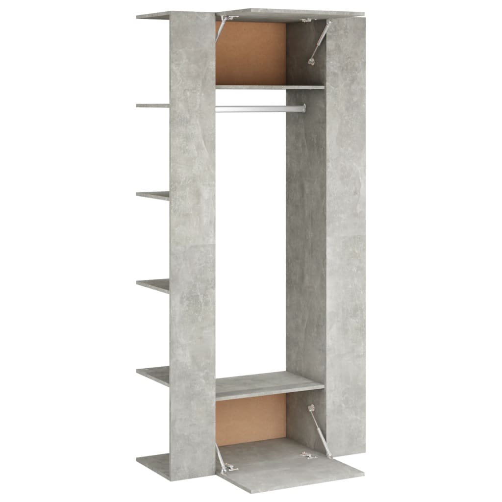 Armoires de couloir 2 pcs gris béton bois d'ingénierie
