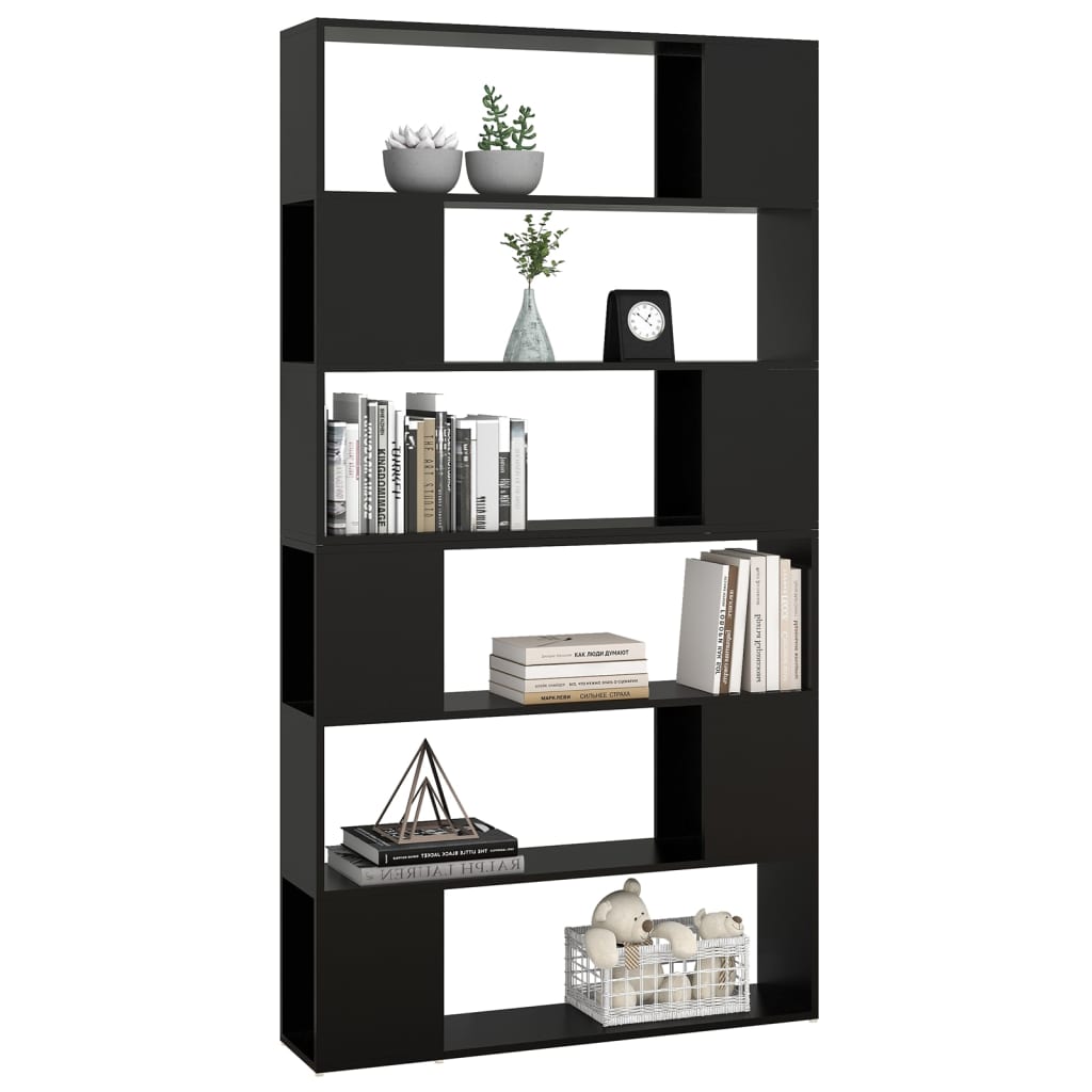 Bibliothèque/Séparateur de pièce Noir 100x24x188 cm - XIOS