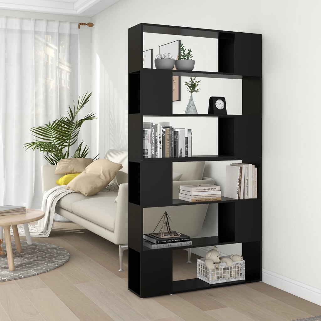 Bibliothèque/Séparateur de pièce Noir 100x24x188 cm - XIOS