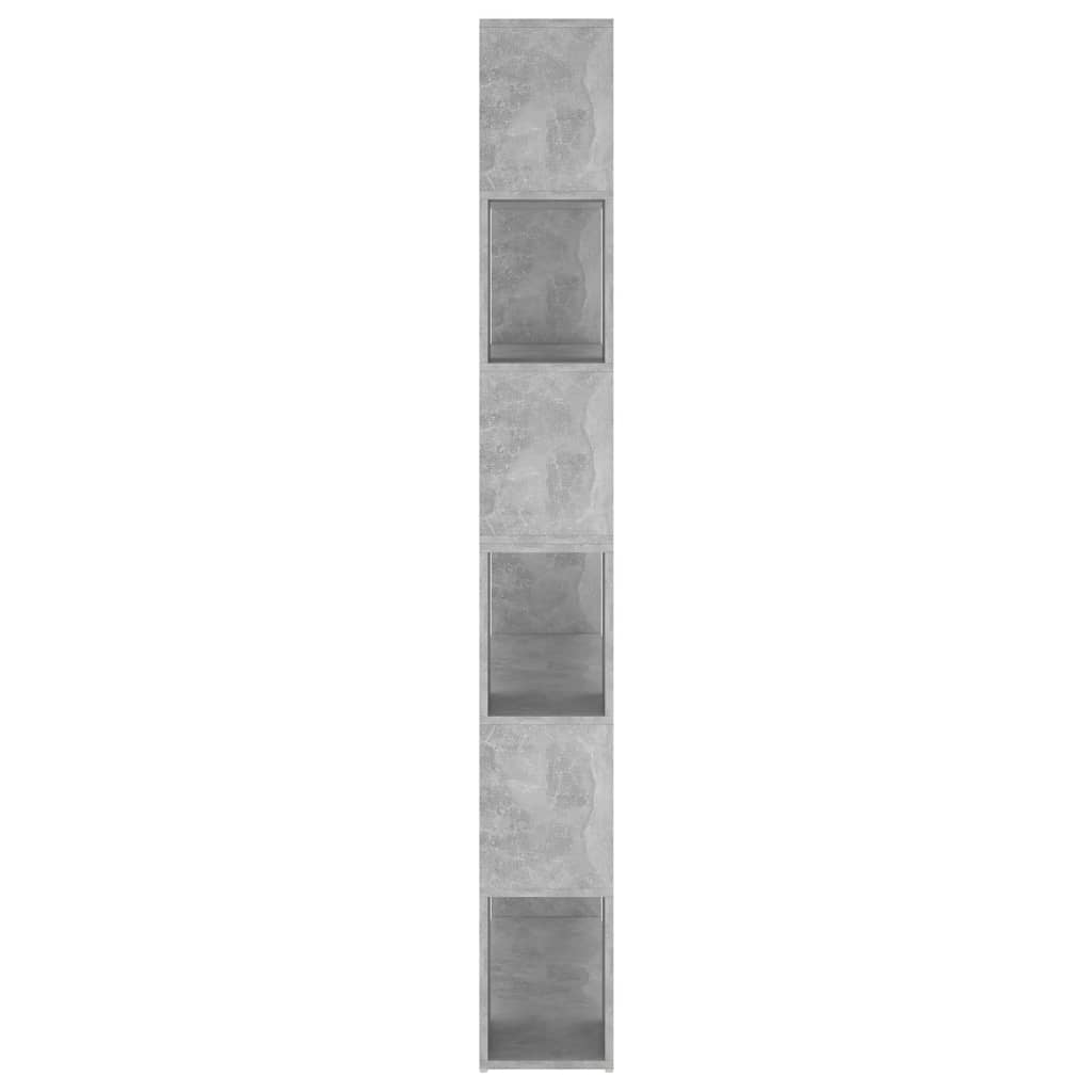 Bibliothèque/Séparateur de pièce Gris béton 100x24x188 cm