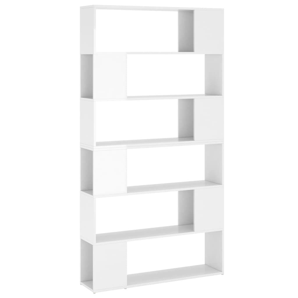 Bibliothèque/Séparateur de pièce Blanc brillant 100x24x188 cm - XIOS