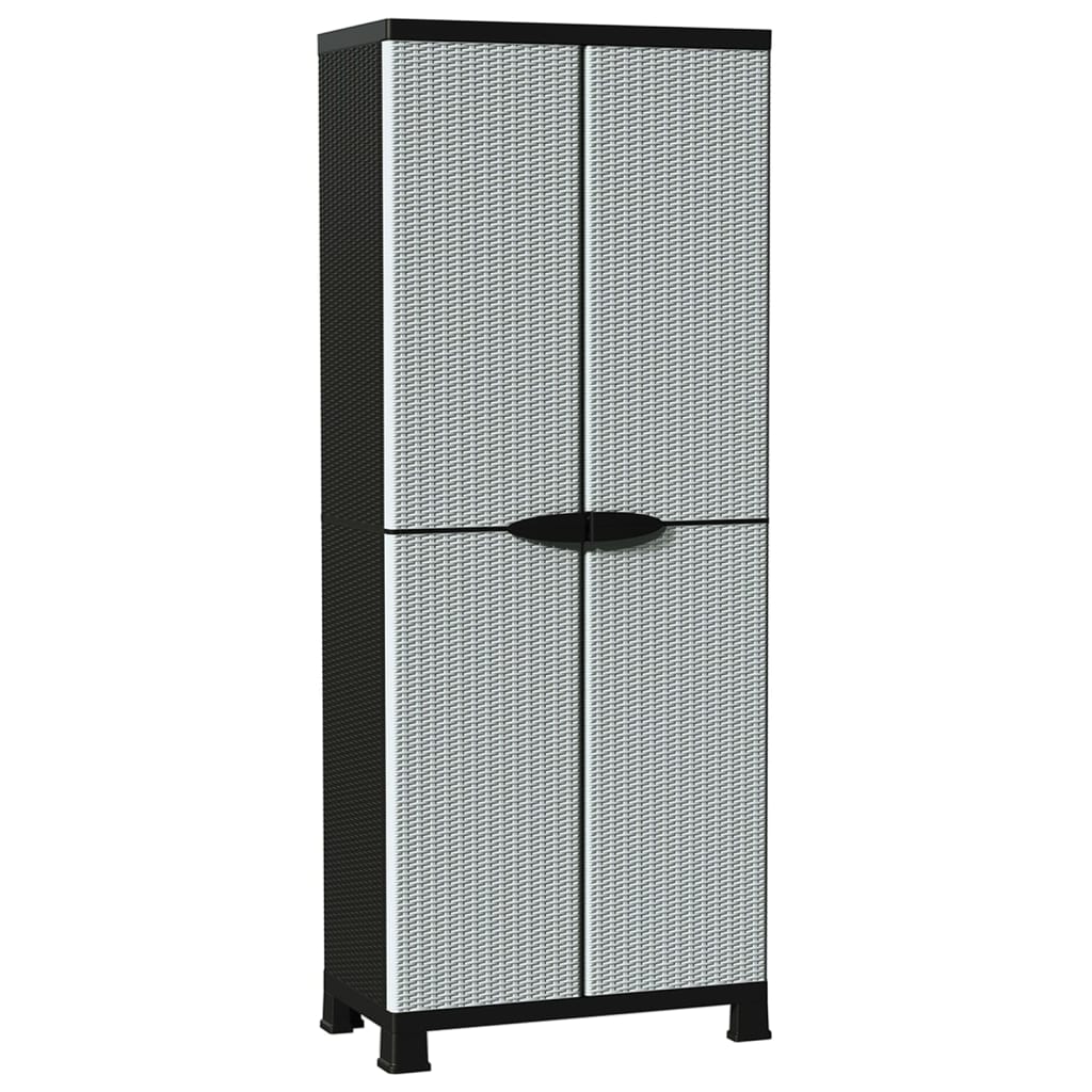 Armoire en plastique 68x39x171,5 cm Design de rotin