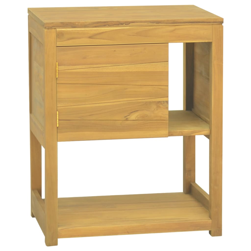 Armoire de salle de bain 60x40x75 cm bois de teck solide - XIOS