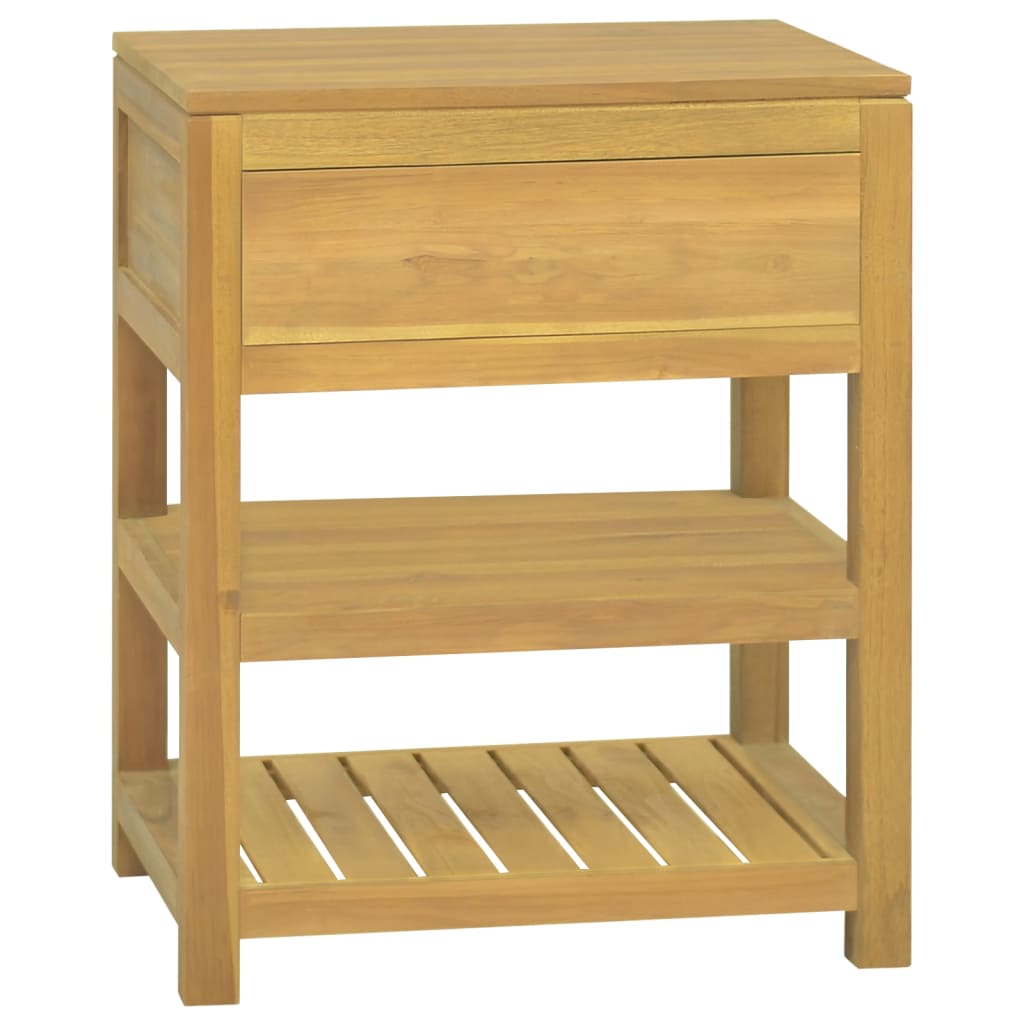 Armoire de salle de bain 60x45x75 cm Bois de teck solide - XIOS