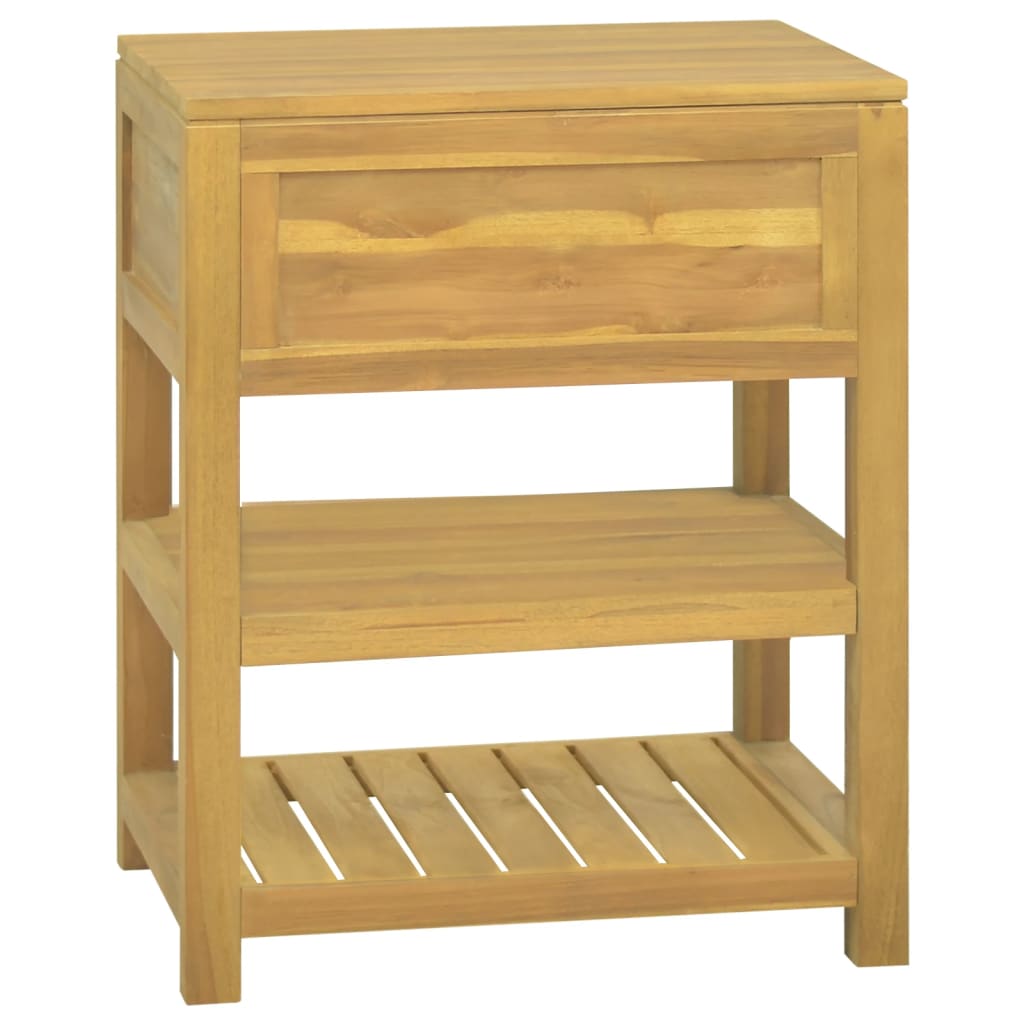 Armoire de salle de bain 60x45x75 cm Bois de teck solide - XIOS