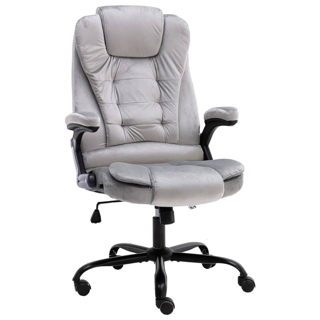 Chaise de bureau Gris clair Velours - XIOS
