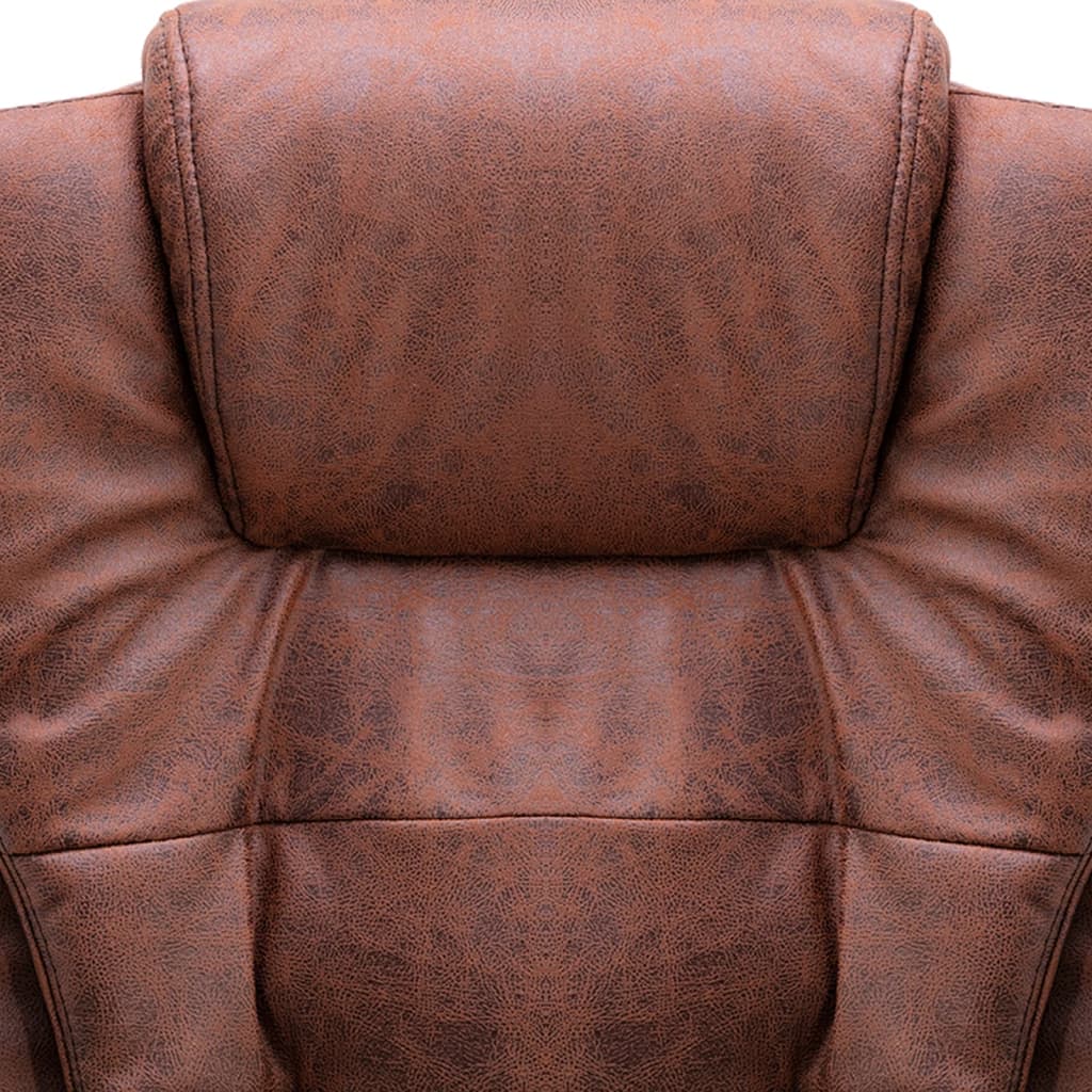 Chaise de bureau marron clair similicuir daim - XIOS