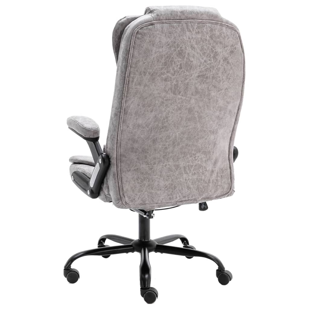 Chaise de bureau de massage gris clair similicuir daim