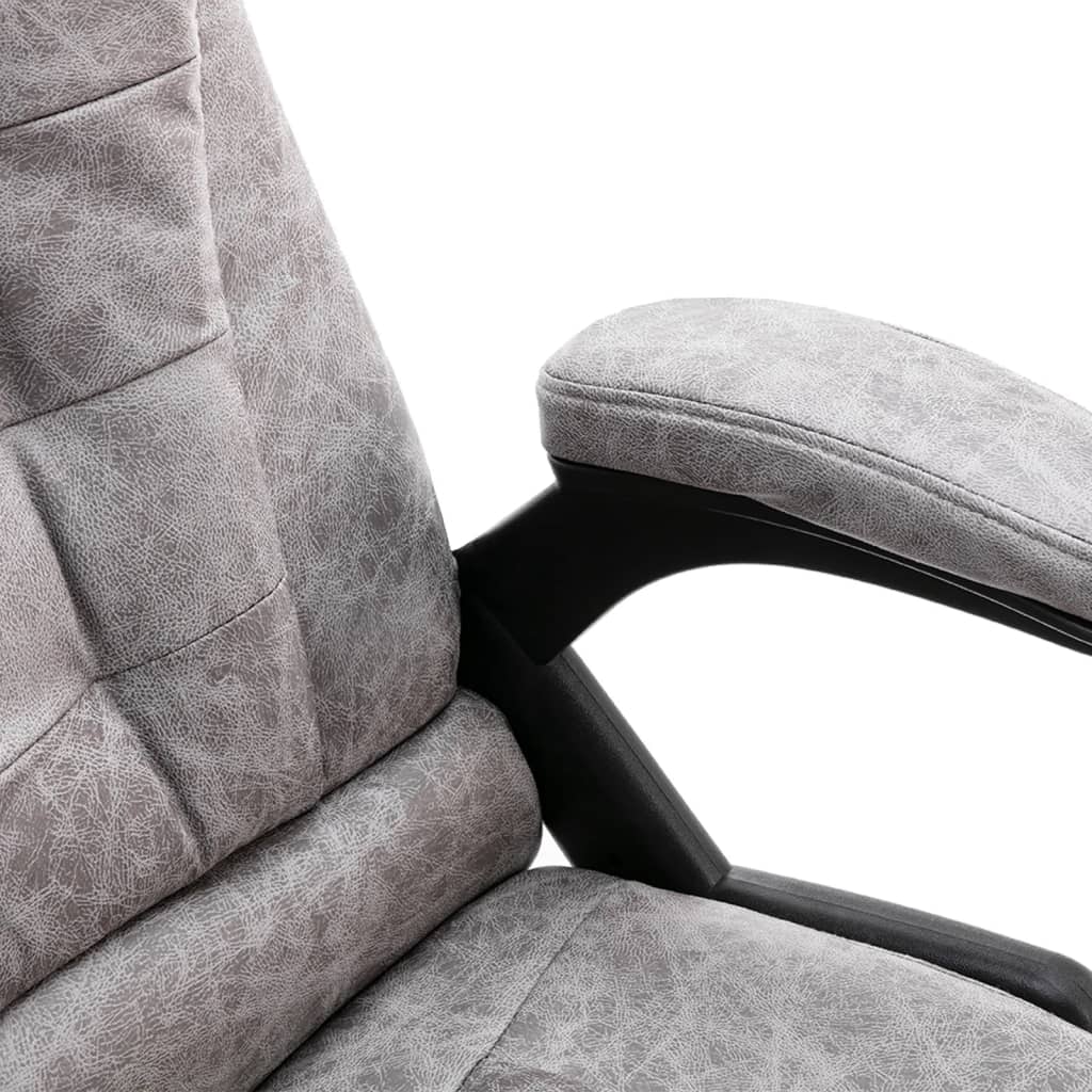 Chaise de bureau de massage gris clair similicuir daim