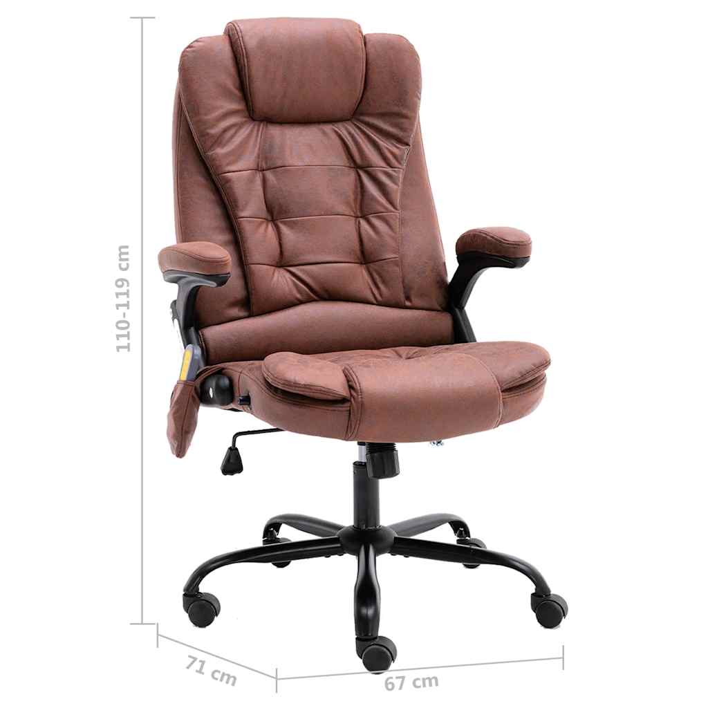 Chaise de bureau de massage marron clair similicuir daim - XIOS