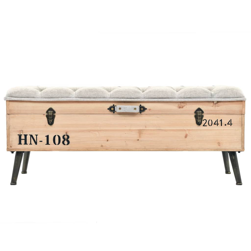 Banc de rangement 110 cm Bois de sapin massif - XIOS