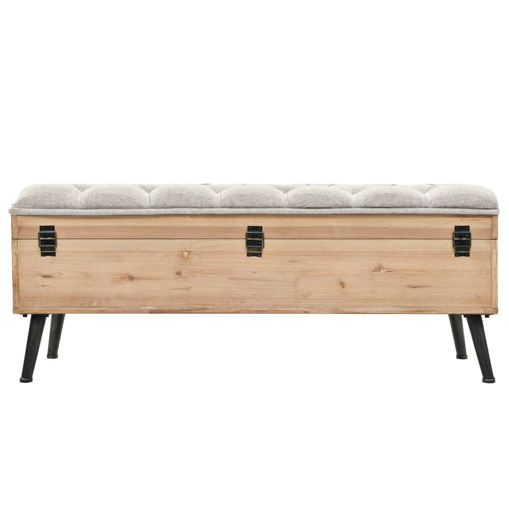 Banc de rangement 110 cm Bois de sapin massif - XIOS
