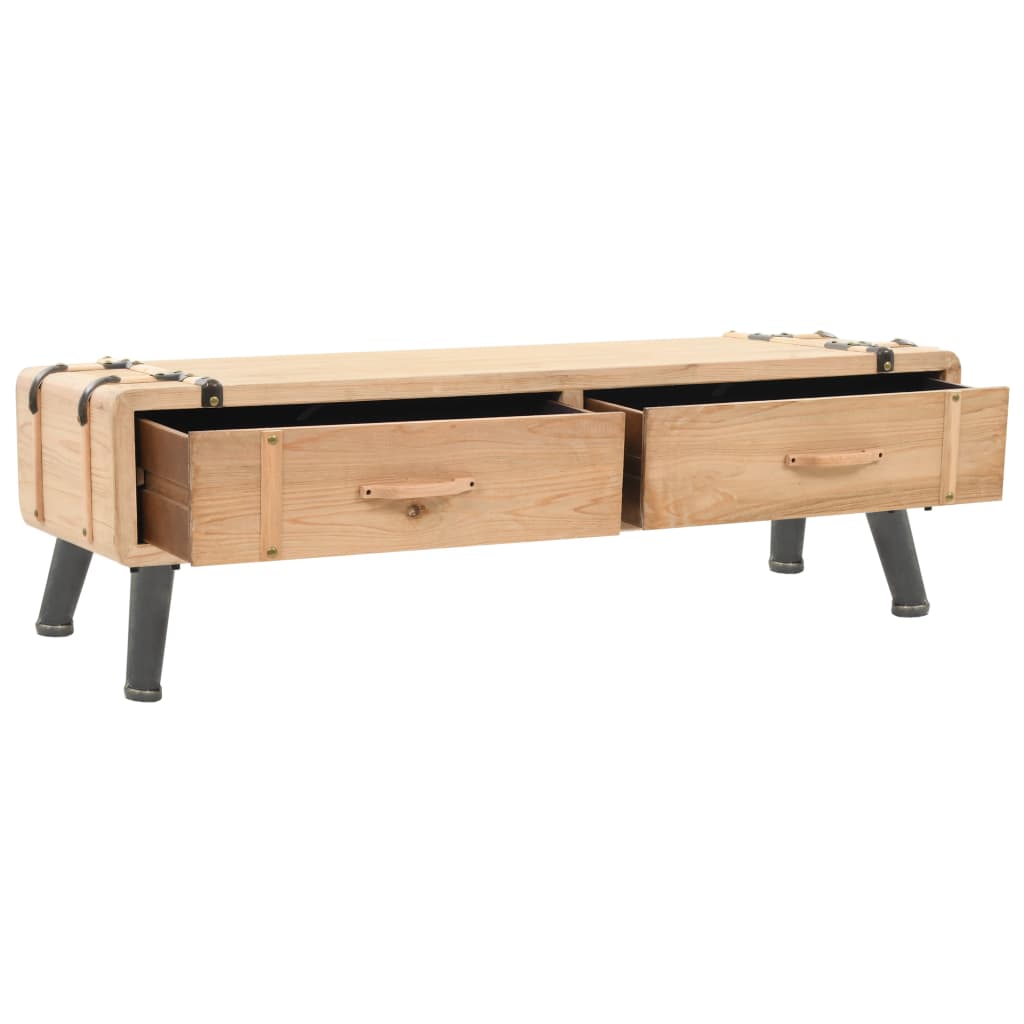 Meuble TV 110x33x35 cm Bois de sapin massif - XIOS