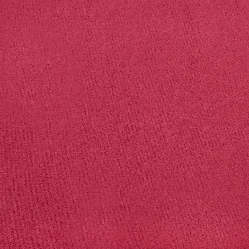 Chaises à manger lot de 6 rouge bordeaux velours