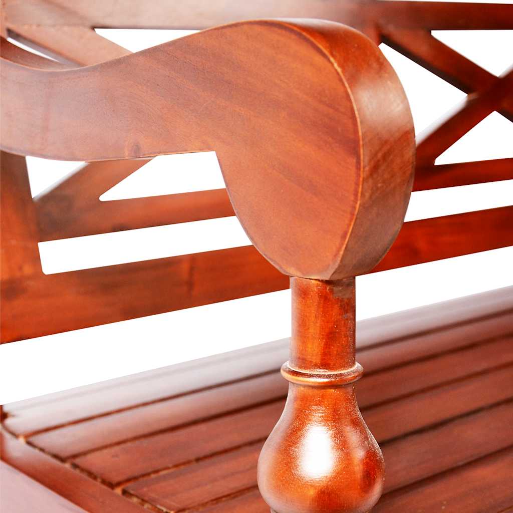 Banc Batavia 123 cm Bois d'acajou massif Marron foncé - XIOS