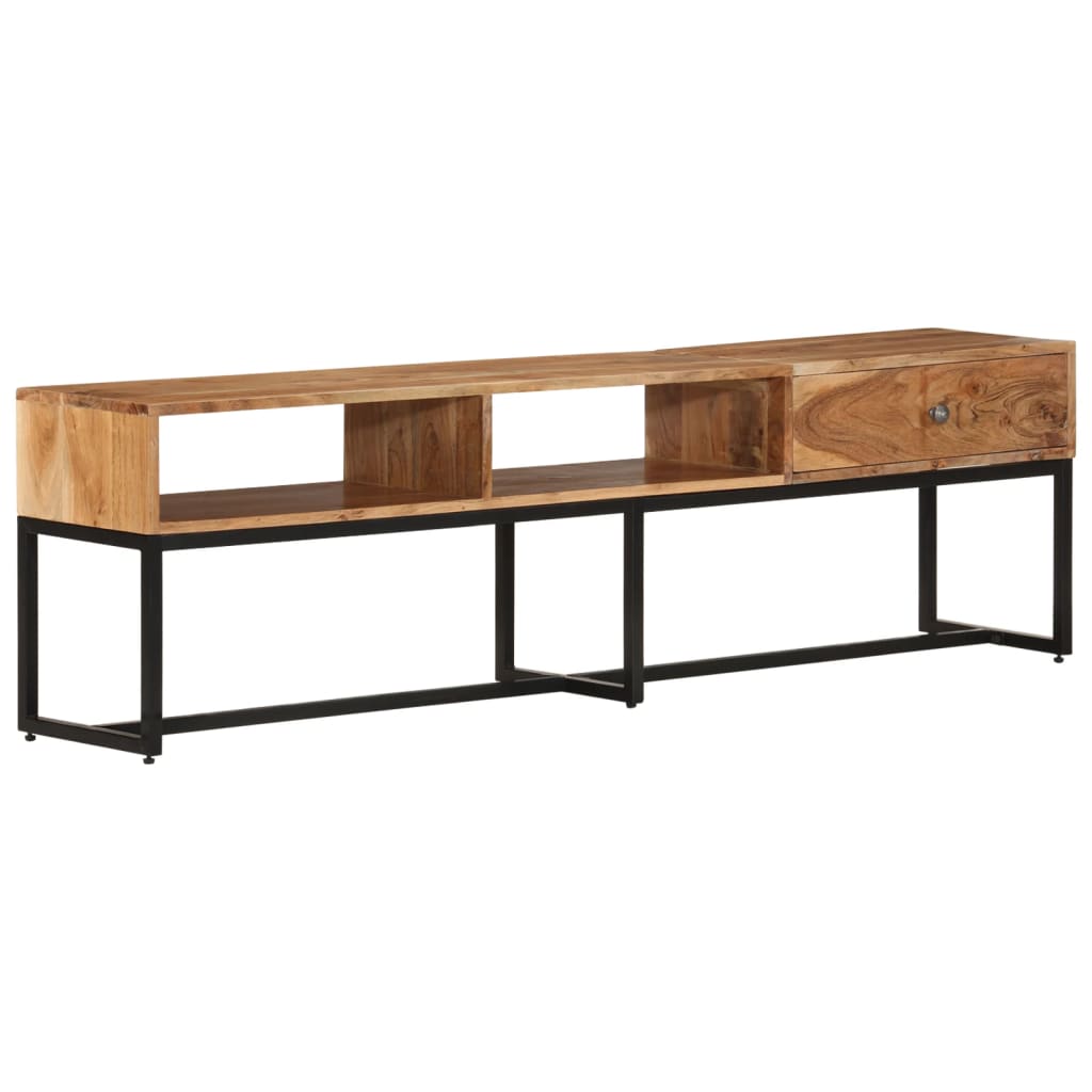 Meuble TV 160x30x45 cm Bois d'acacia massif - XIOS