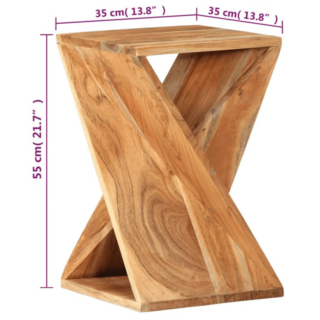 Table d'appoint 35x35x55 cm Bois massif d'acacia - XIOS