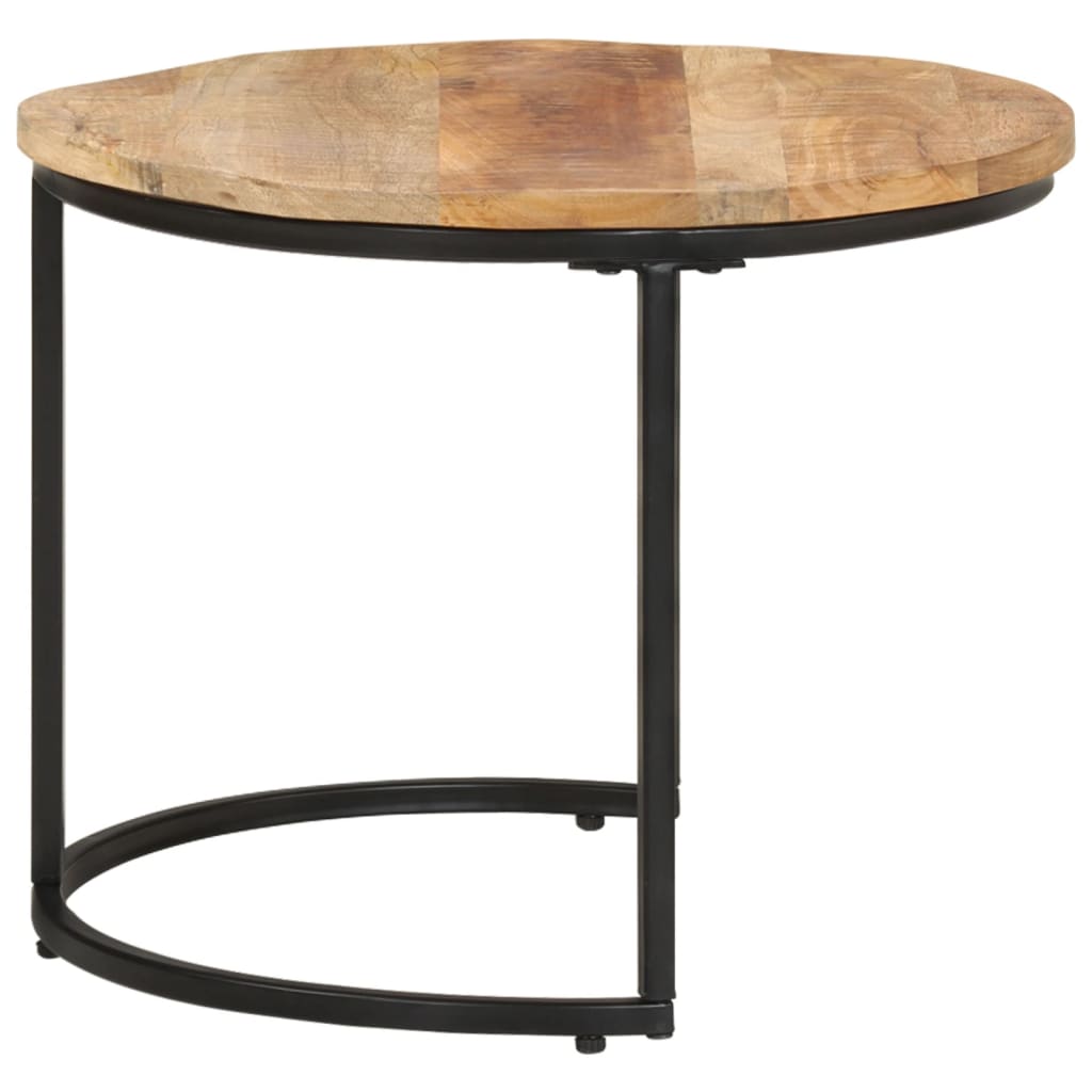 Tables gigognes 3 pcs Bois de manguier brut - XIOS