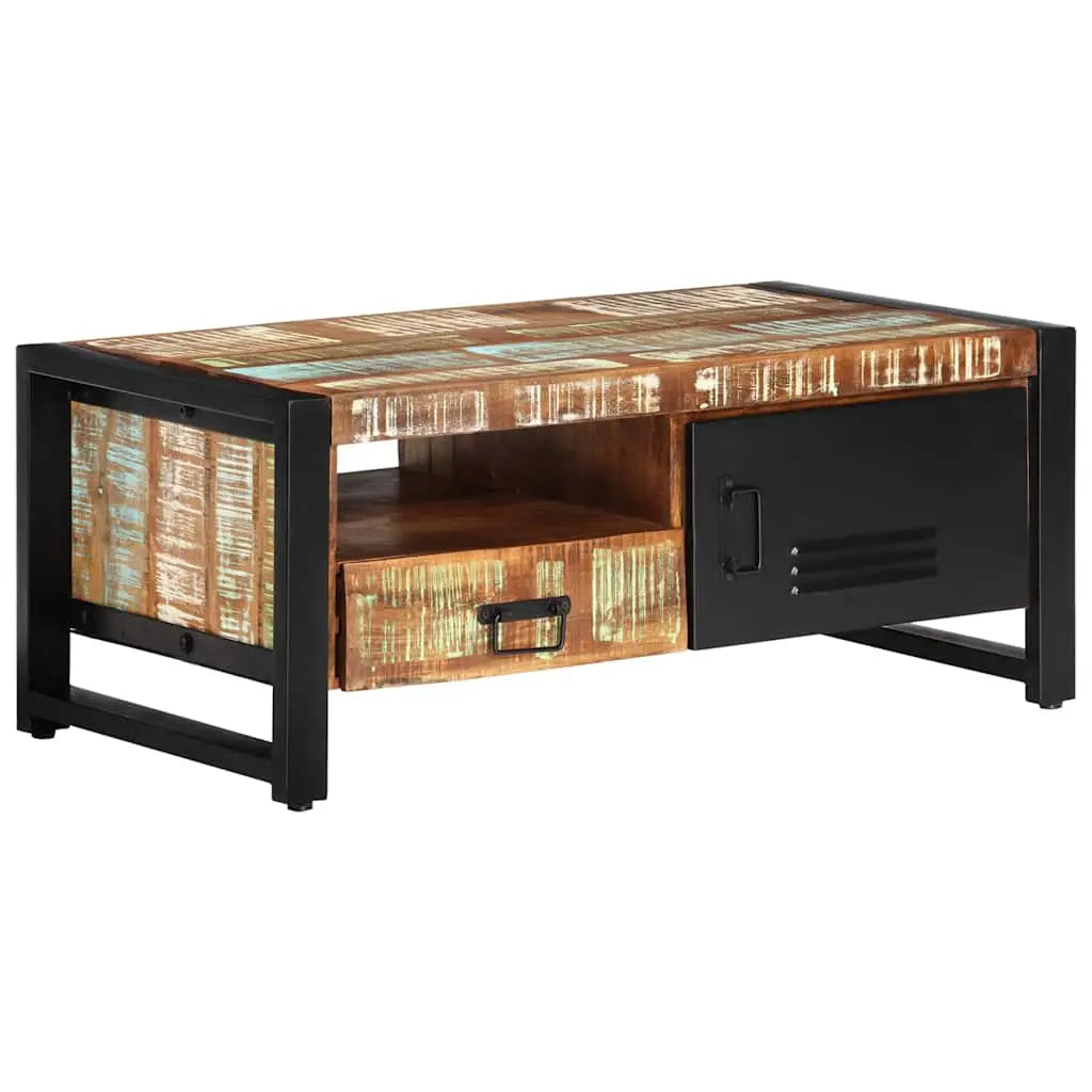 Table basse 100x50x41 cm Bois de récupération massif - XIOS