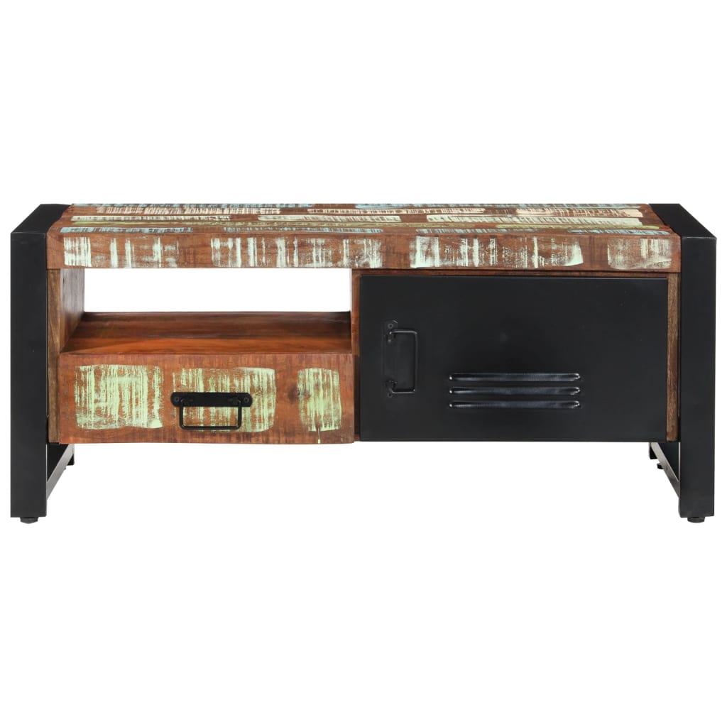 Table basse 100x50x41 cm Bois de récupération massif - XIOS