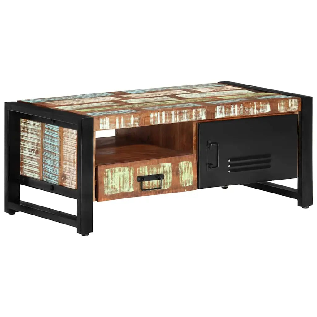 Table basse 100x50x41 cm Bois de récupération massif - XIOS