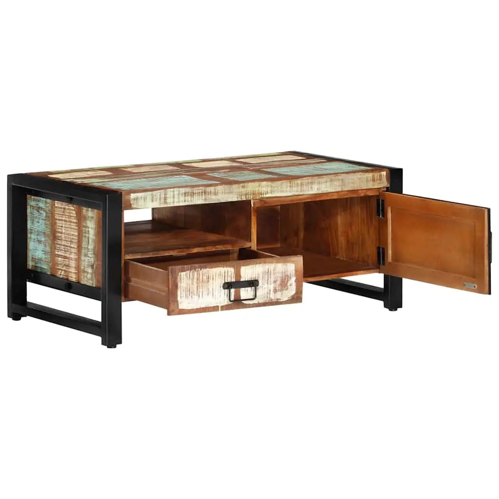Table basse 100x50x41 cm Bois de récupération massif - XIOS
