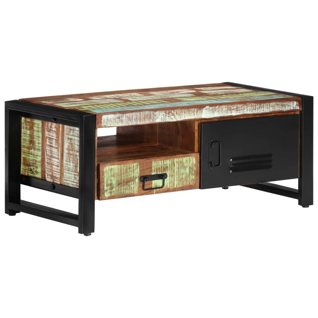 Table basse 100x50x41 cm Bois de récupération massif - XIOS