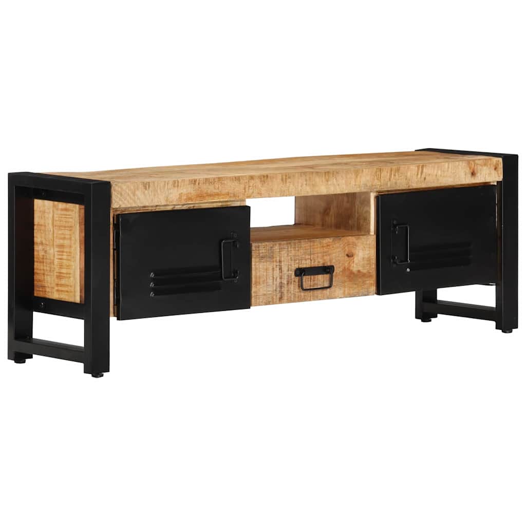 Meuble TV 120x30x40 cm Bois massif de manguier - XIOS