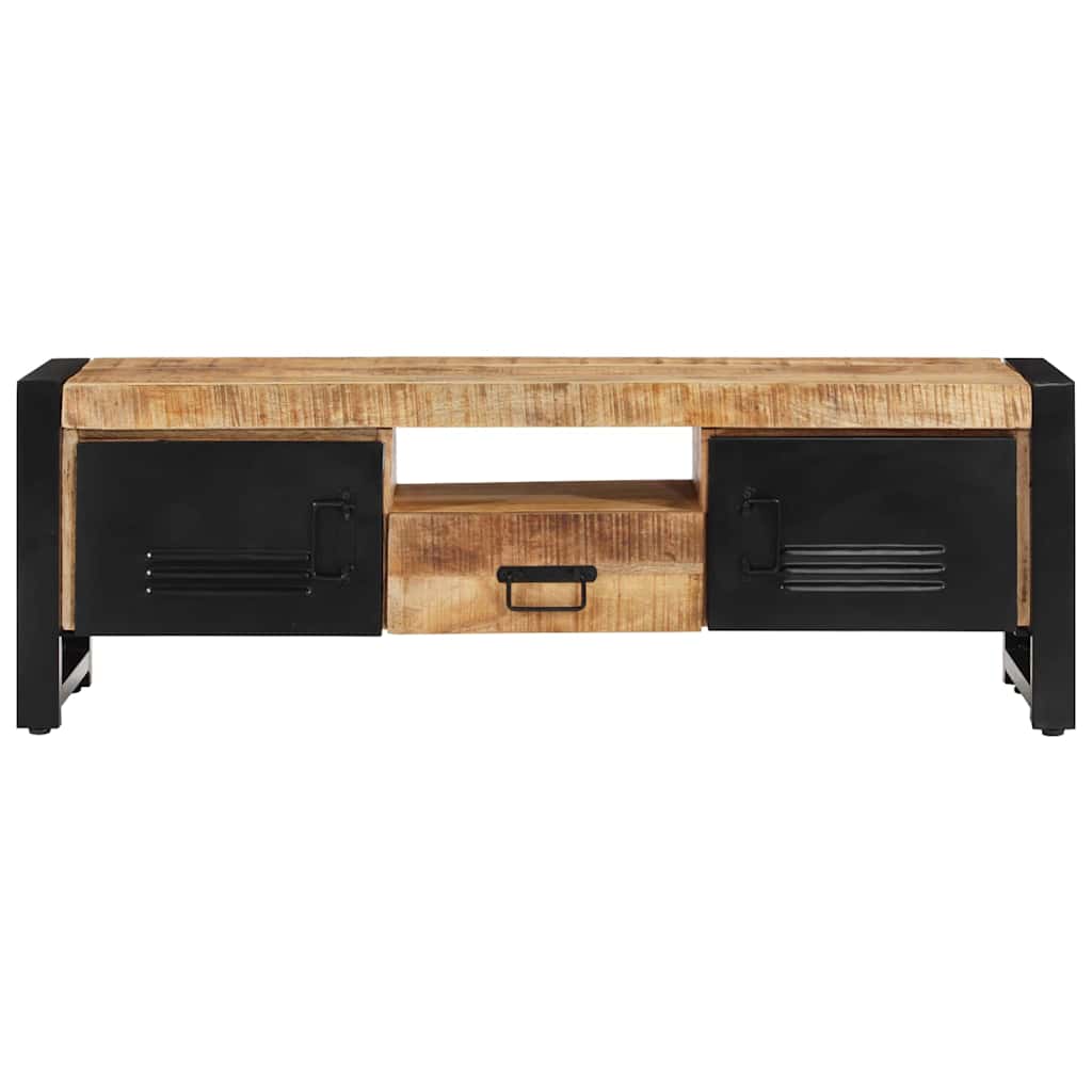 Meuble TV 120x30x40 cm Bois massif de manguier - XIOS