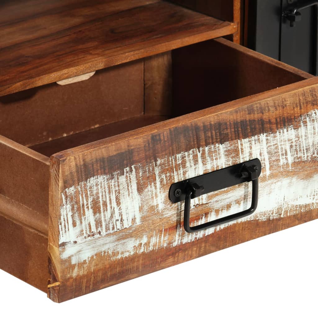 Meuble TV 120x30x40 cm Bois massif de récupération - XIOS