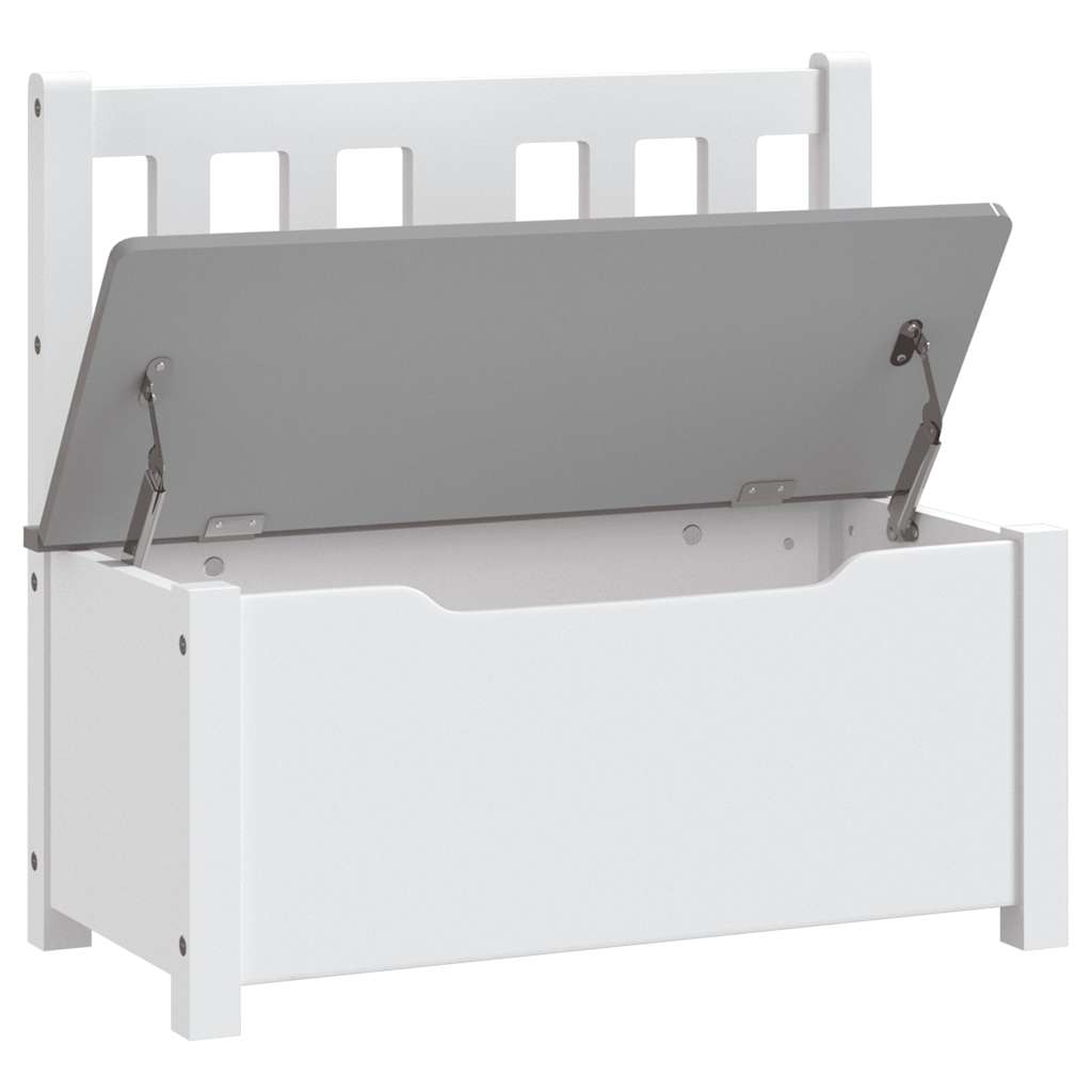 Banc de rangement pour enfants Blanc et gris 60x30x55 cm MDF Meubles pour bébés & tout-petits vidaXL