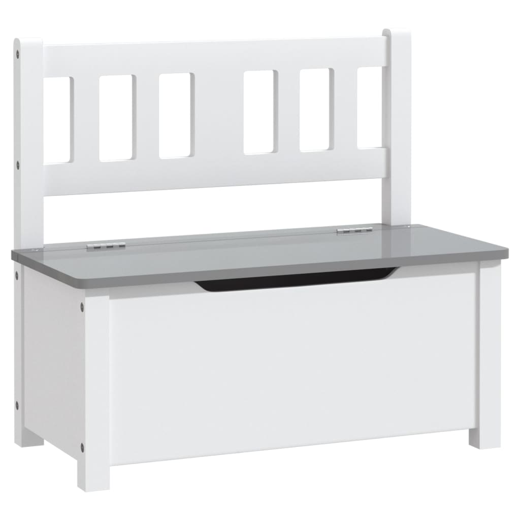 Ensemble de table et chaises enfants 4 pcs Blanc et gris MDF Meubles pour bébés & tout-petits vidaXL