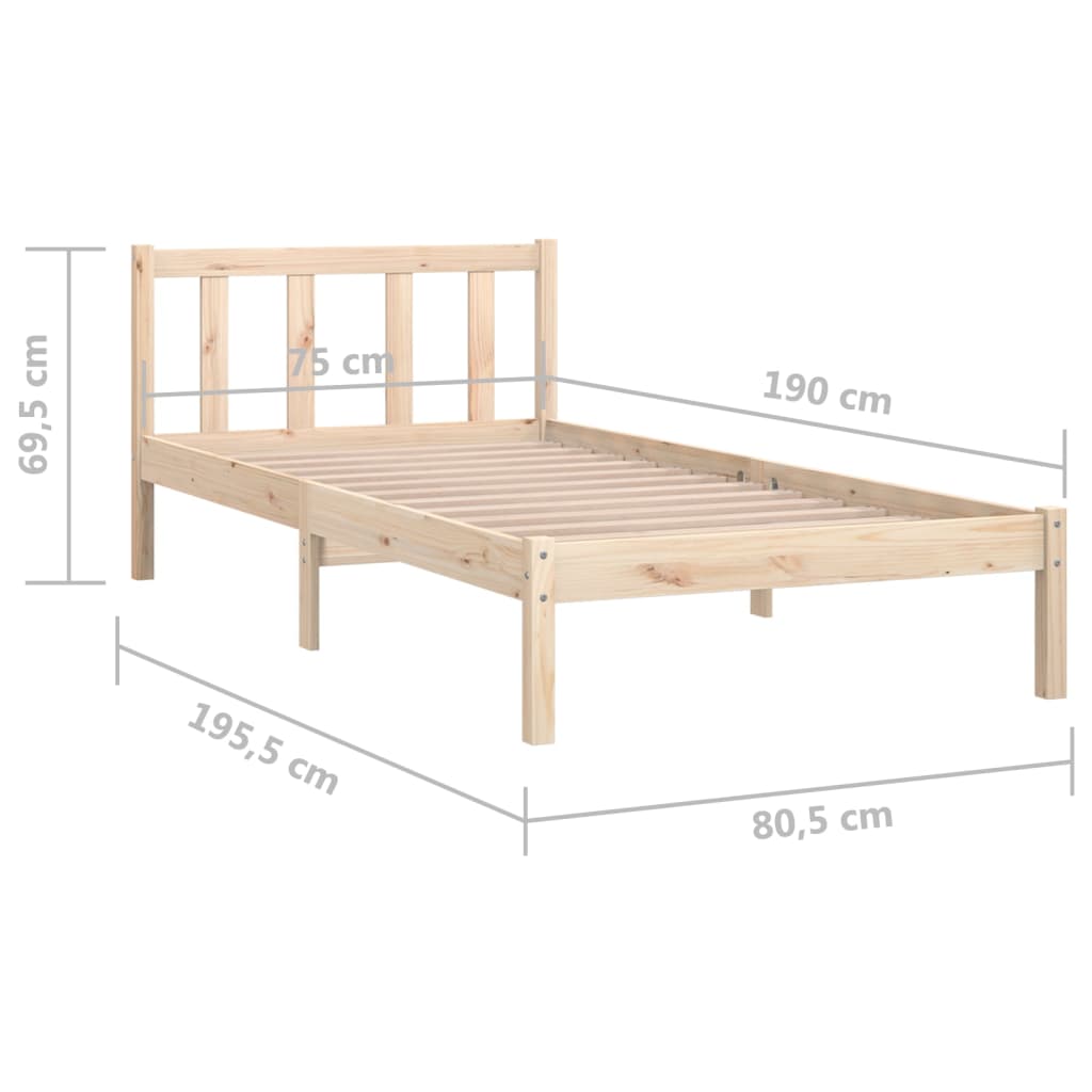 Cadre de lit sans matelas bois massif - XIOS