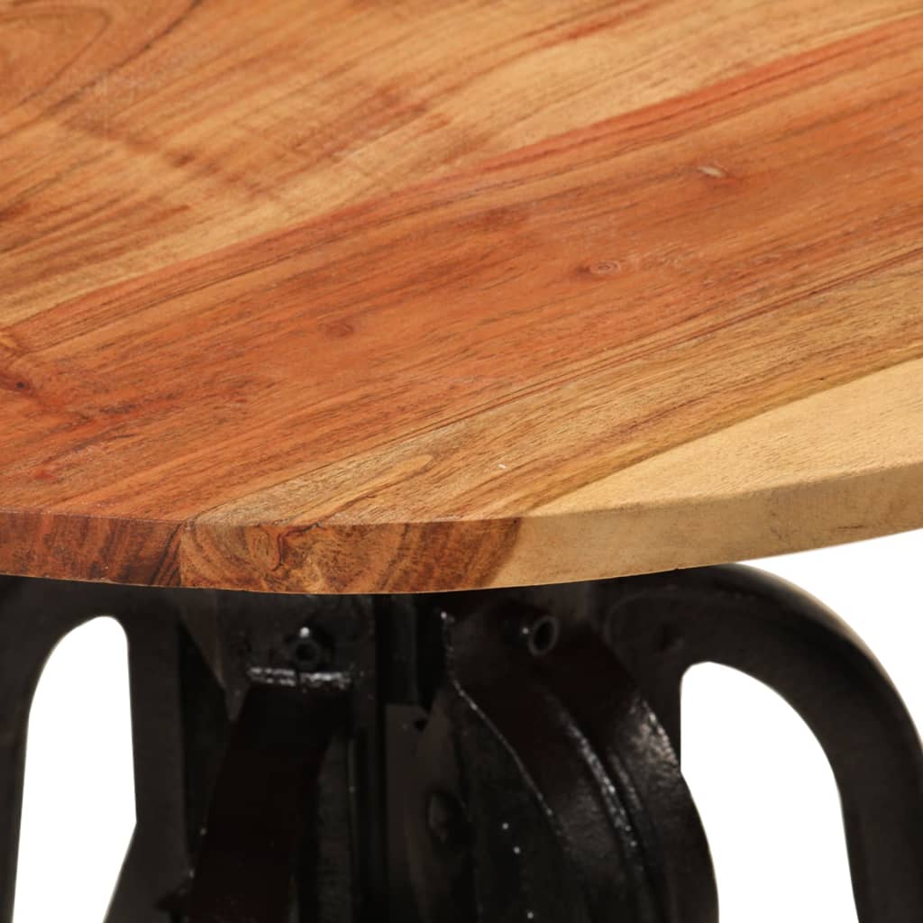 Table d'appoint 60x(42-62) cm Bois massif d'acacia et fonte Tables d'appoint vidaXL