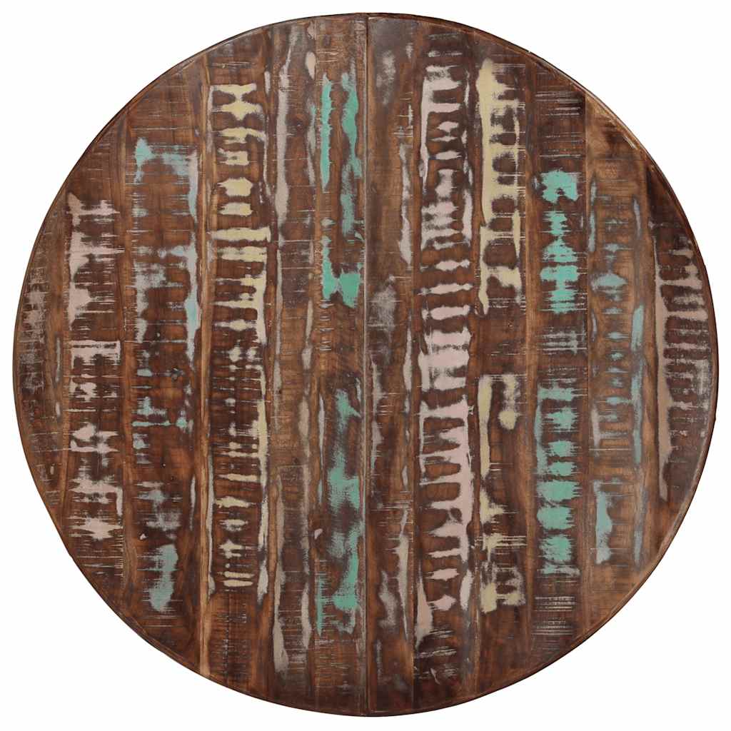 Table à dîner Ø110x78 cm Bois de récupération massif et acier - XIOS