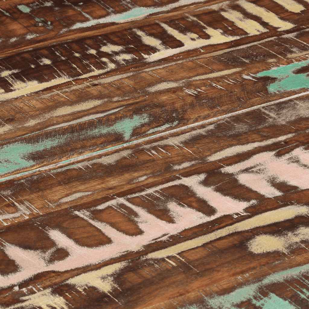 Table à dîner Ø110x78 cm Bois de récupération massif et acier - XIOS