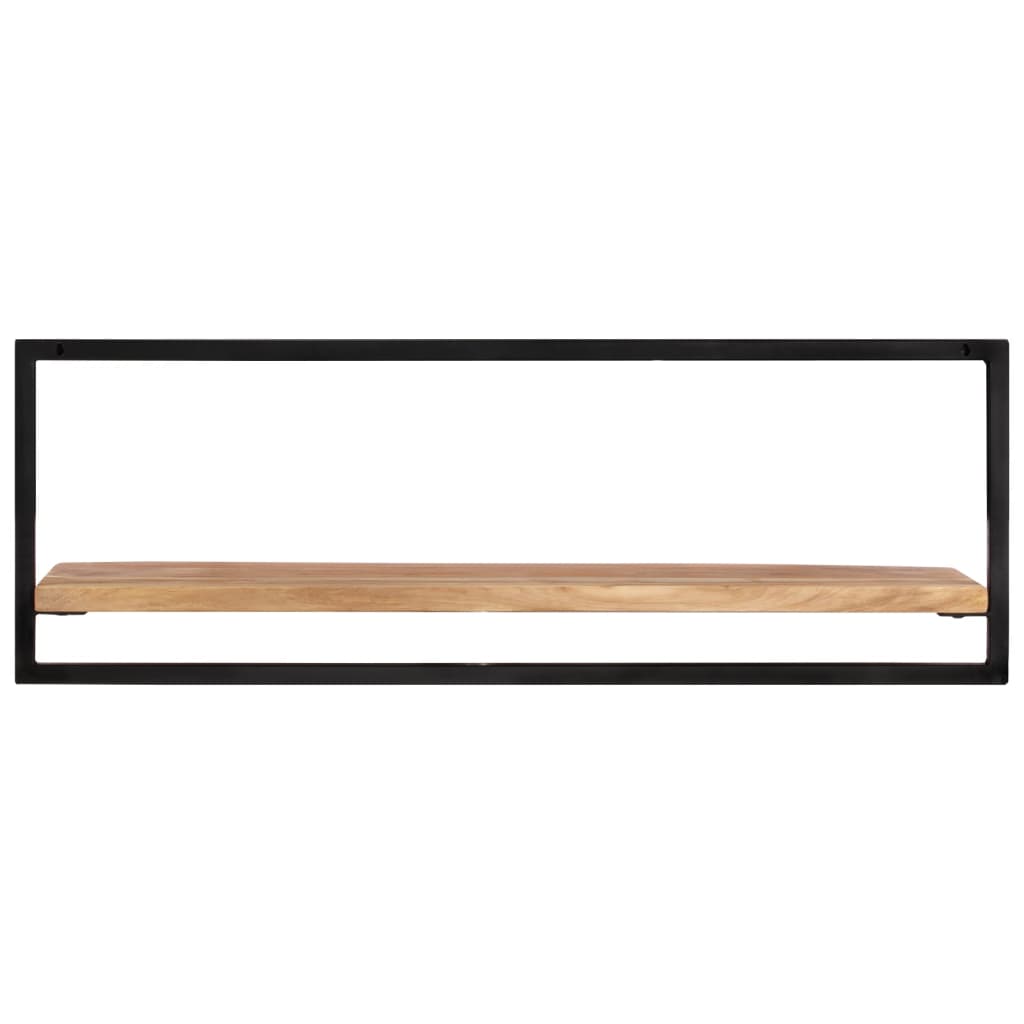 Étagères murales 2 pcs 100x24x35 cm Bois d'acacia et acier Étagères murales & corniches vidaXL