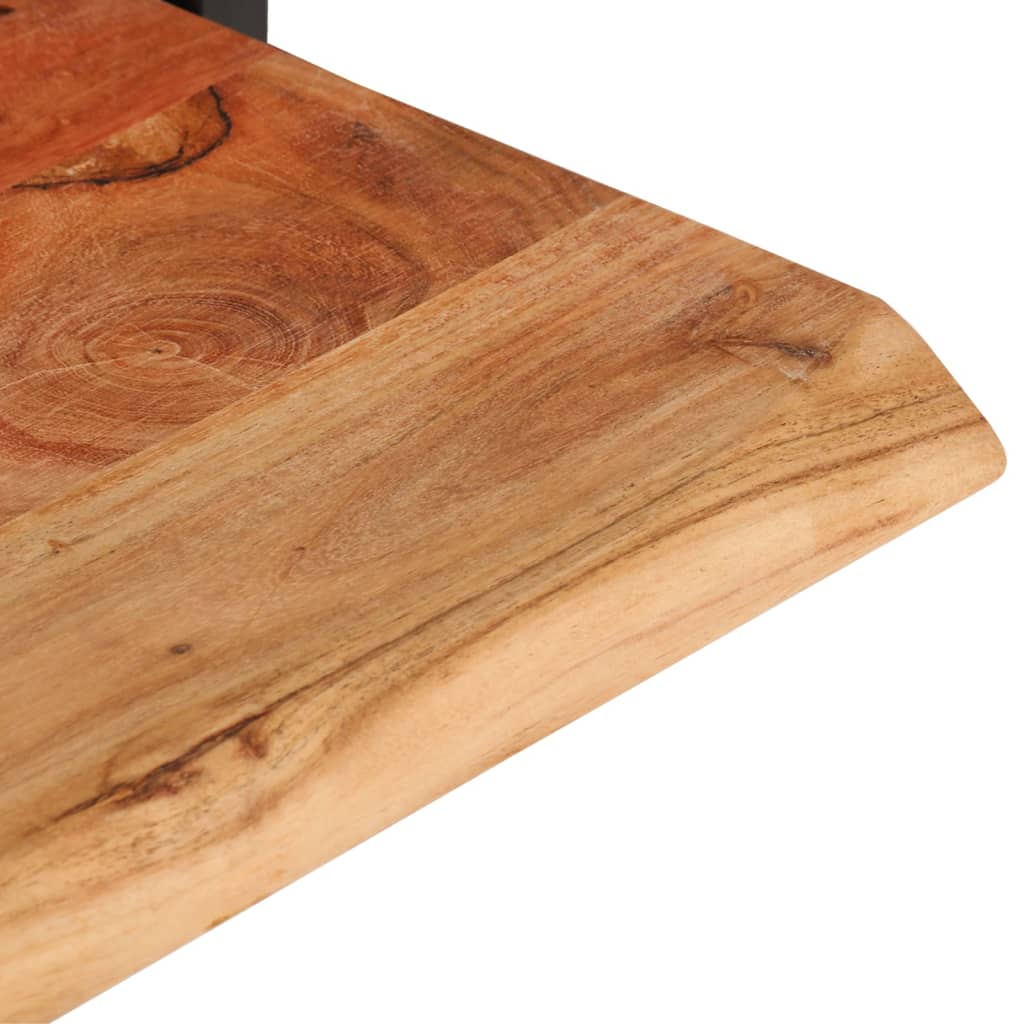 Étagères murales 2 pcs 80x25x35 cm Bois d'acacia et acier - XIOS