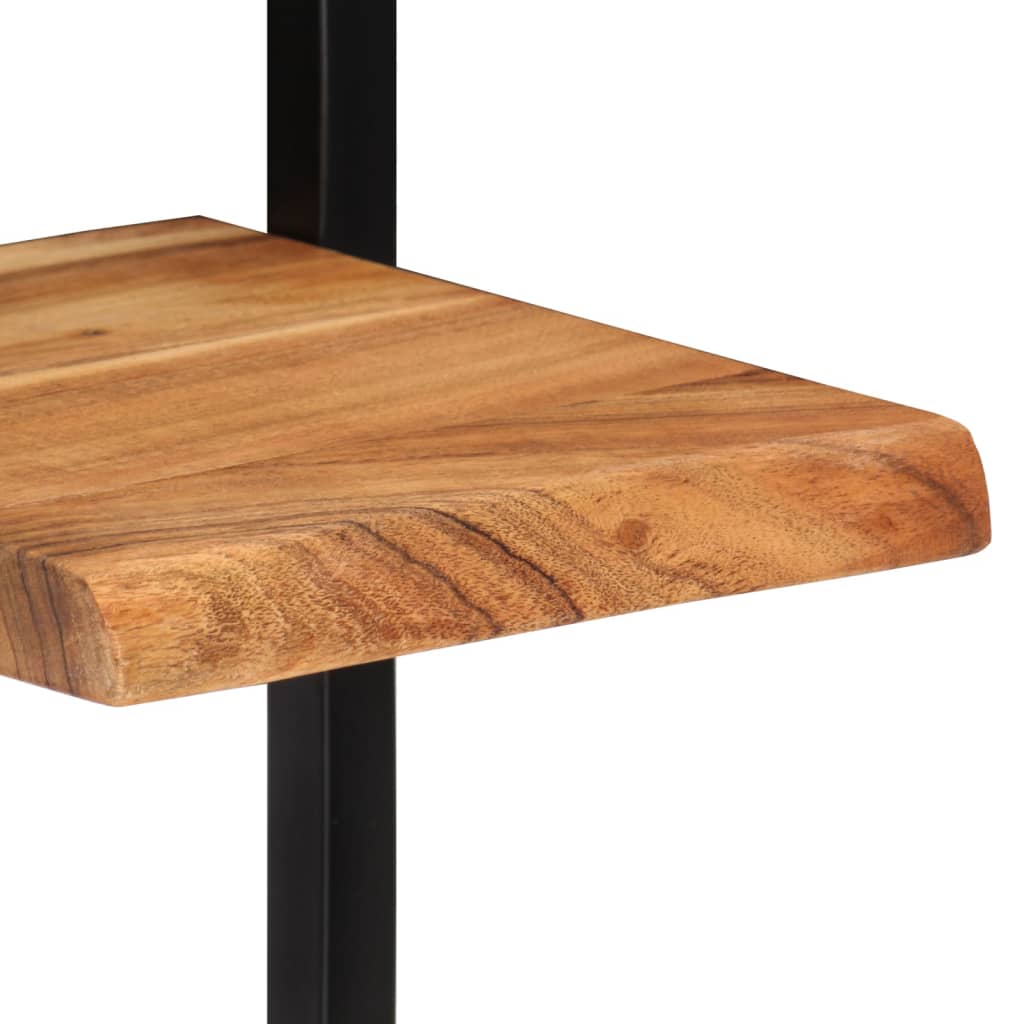 Étagères murales 2 pcs 25x25x75 cm Bois d'acacia et acier - XIOS