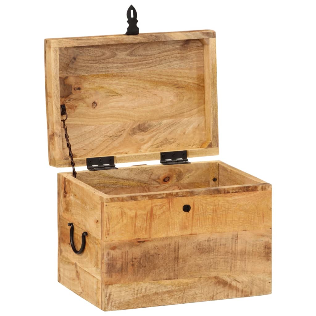 Boîte de rangement 39x28x31 cm Bois massif d'acacia Coffres de rangement vidaXL