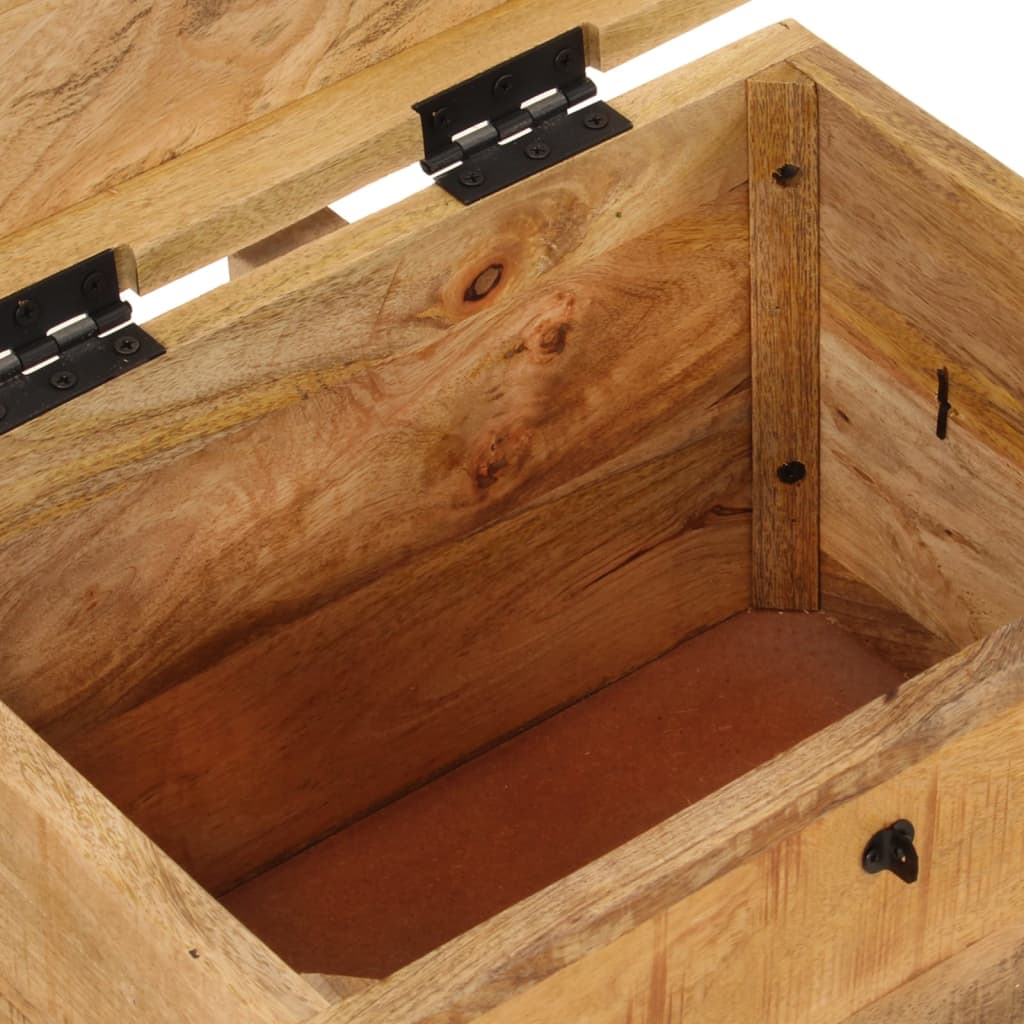 Boîte de rangement 39x28x31 cm Bois massif d'acacia Coffres de rangement vidaXL