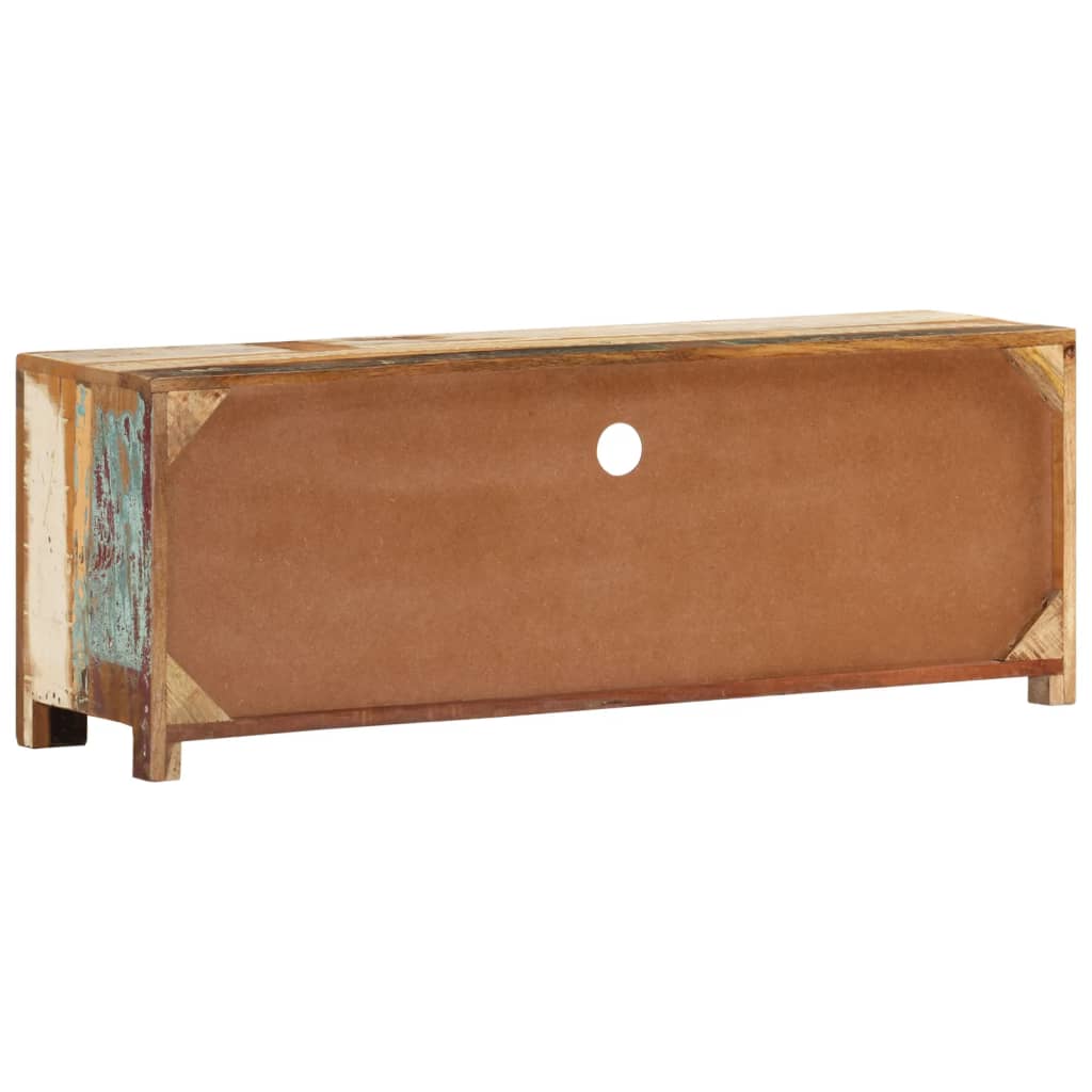 Meuble TV 110x30x40 cm Bois de récupération massif - XIOS
