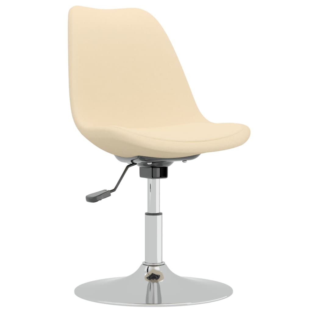 Chaises pivotantes à manger lot de 4 Crème Tissu - XIOS