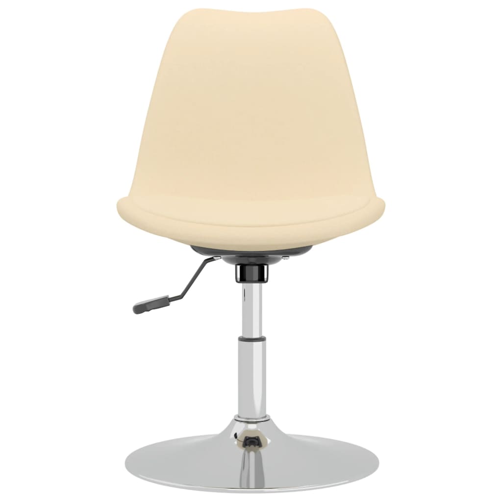 Chaises pivotantes à manger lot de 4 Crème Tissu - XIOS